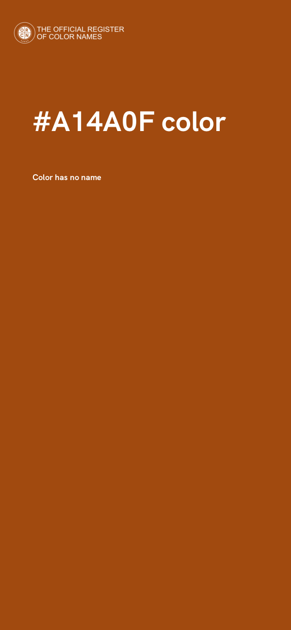 #A14A0F color image