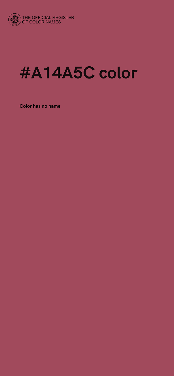 #A14A5C color image