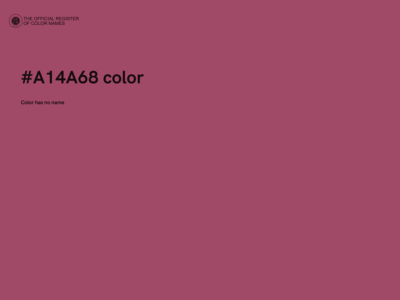 #A14A68 color image