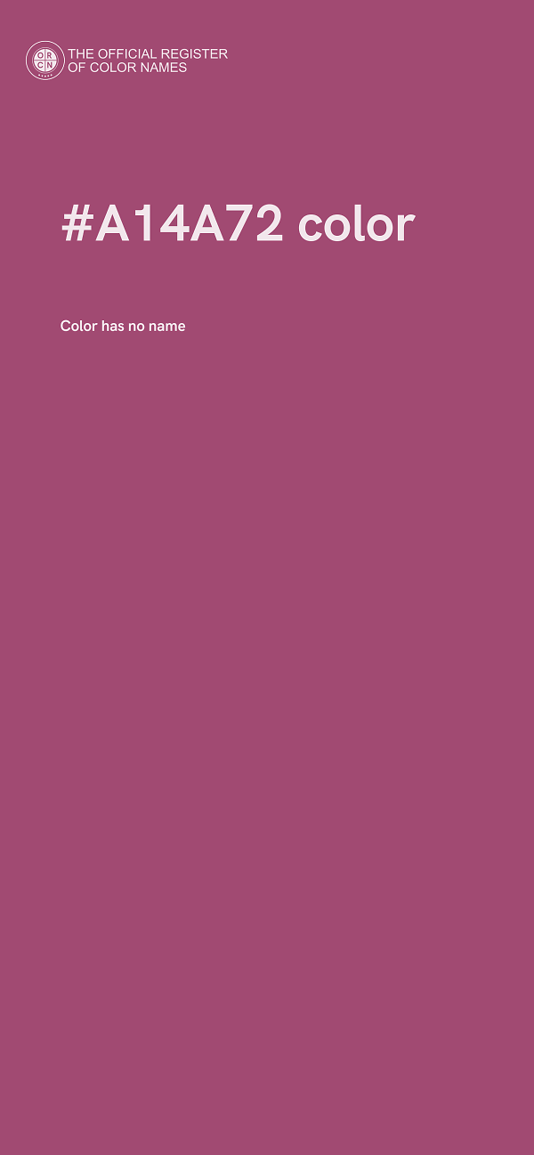 #A14A72 color image