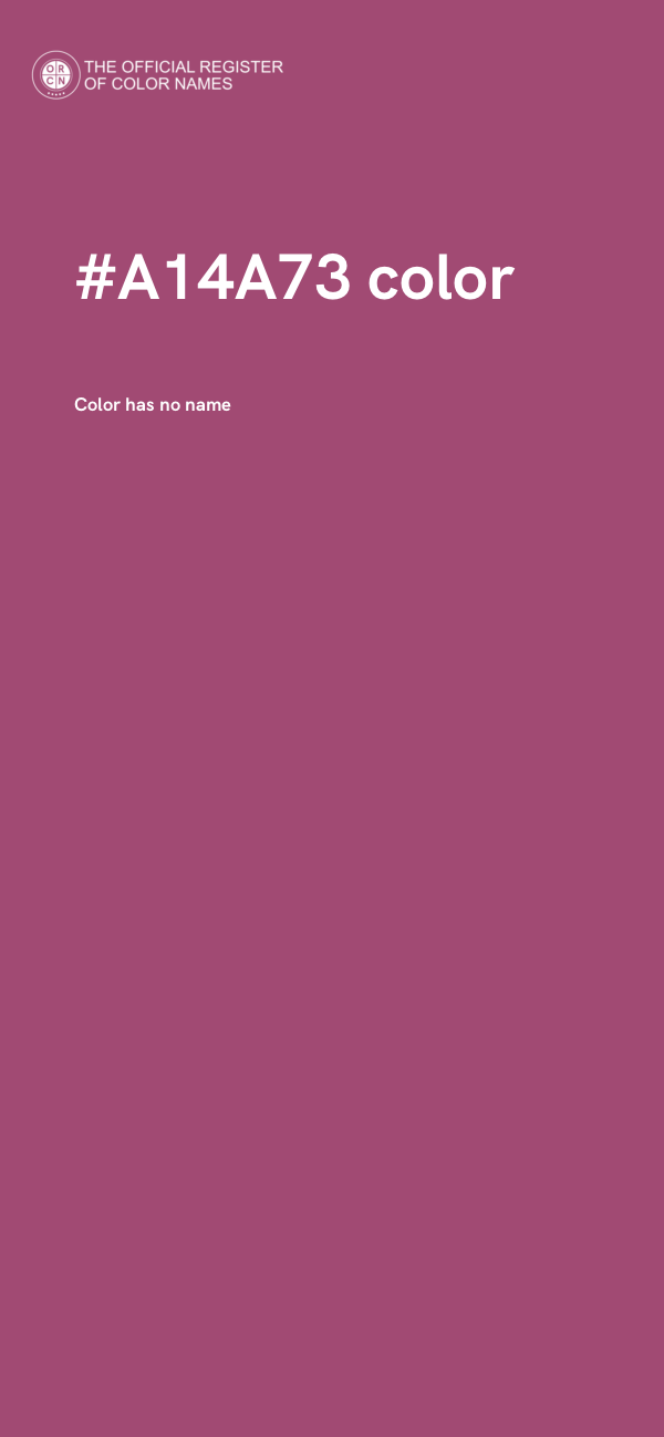 #A14A73 color image