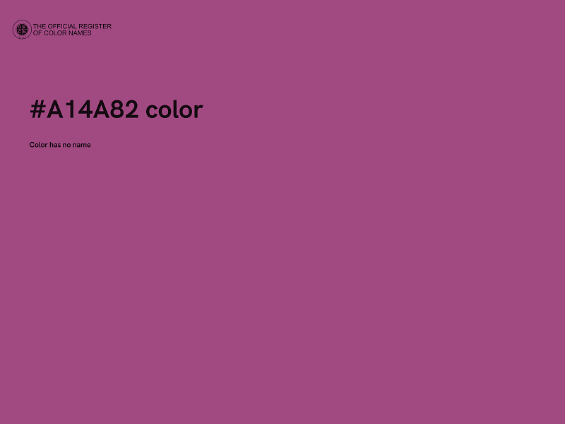 #A14A82 color image