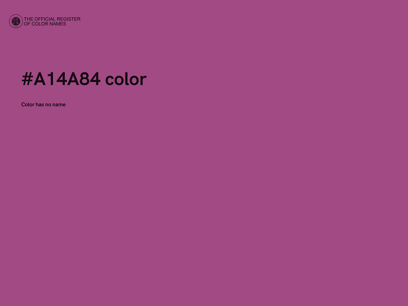 #A14A84 color image