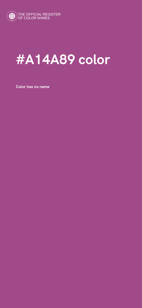 #A14A89 color image
