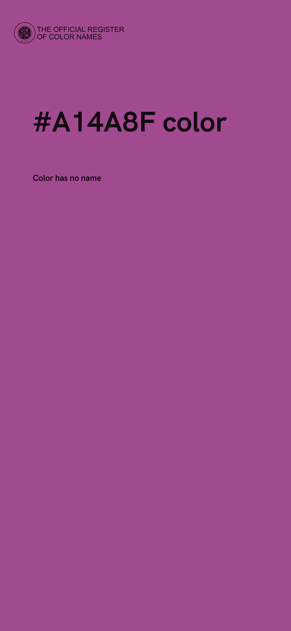 #A14A8F color image