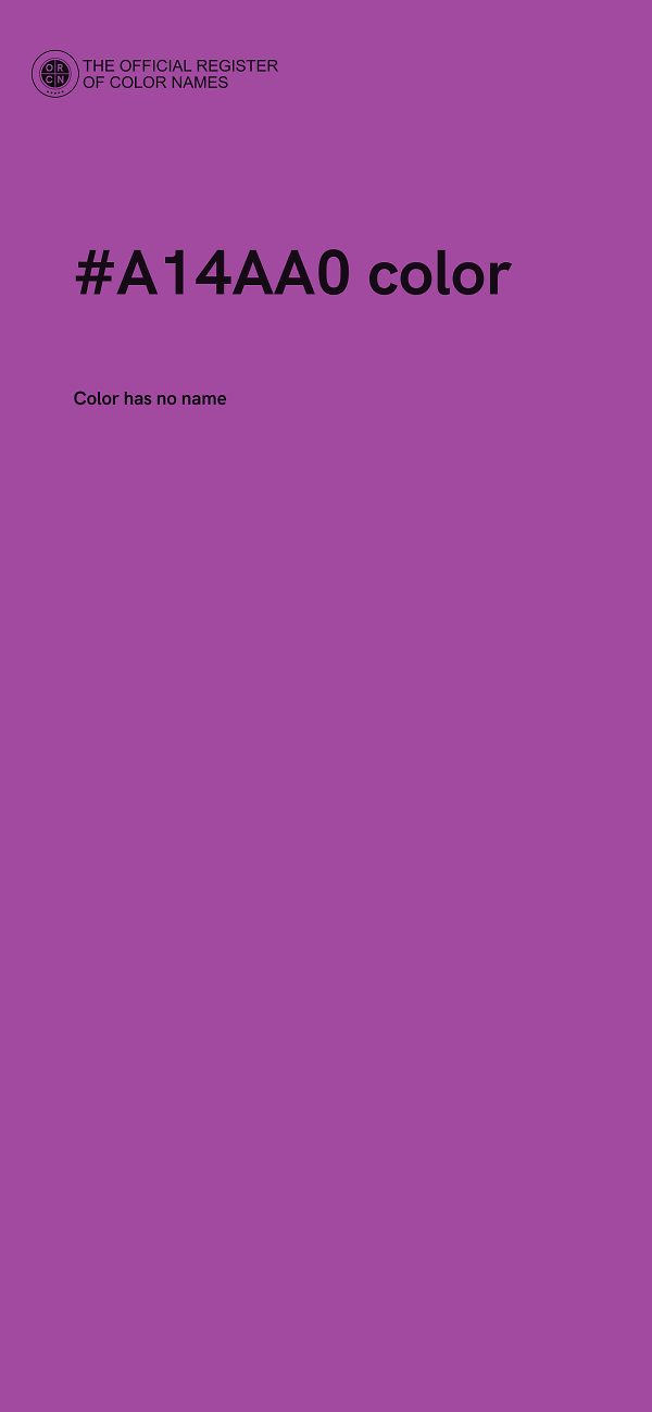 #A14AA0 color image