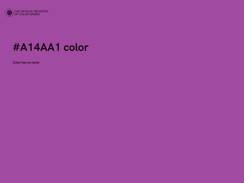 #A14AA1 color image