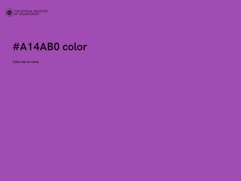 #A14AB0 color image