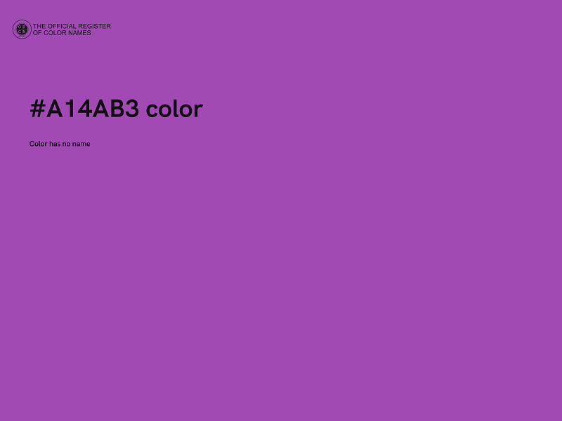 #A14AB3 color image