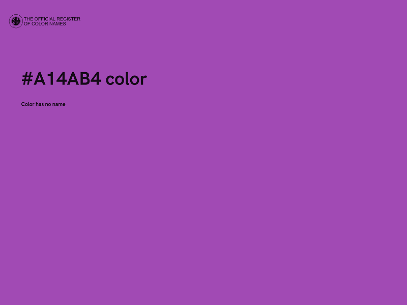 #A14AB4 color image