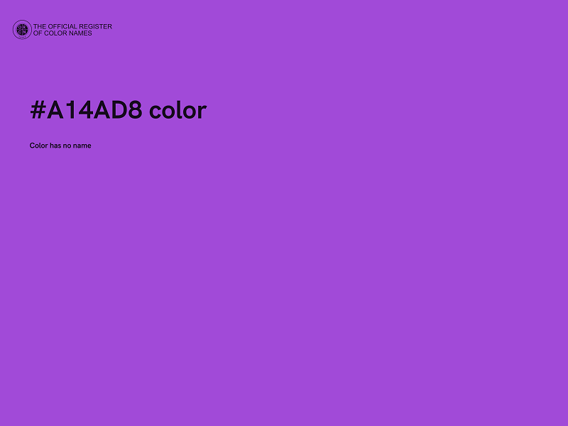 #A14AD8 color image
