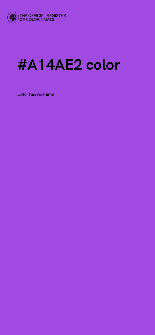 #A14AE2 color image