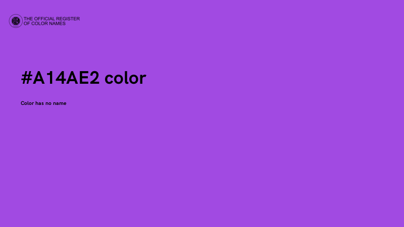 #A14AE2 color image
