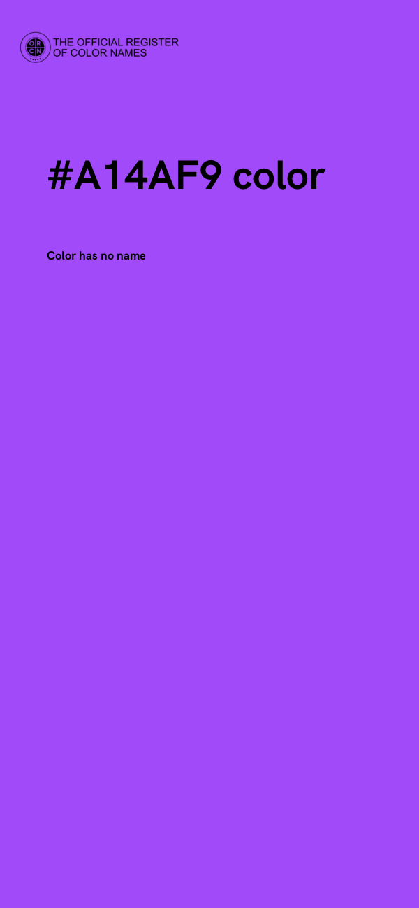 #A14AF9 color image