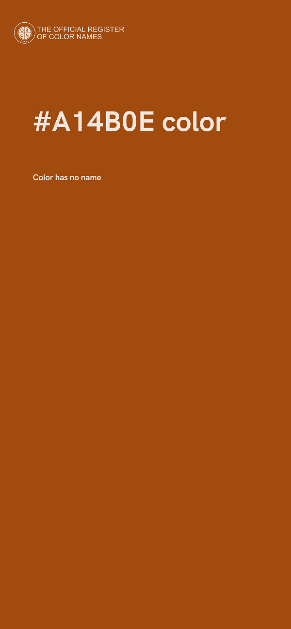 #A14B0E color image