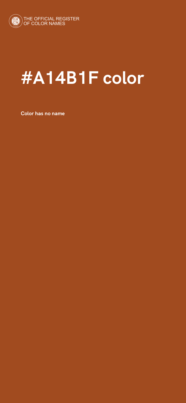 #A14B1F color image