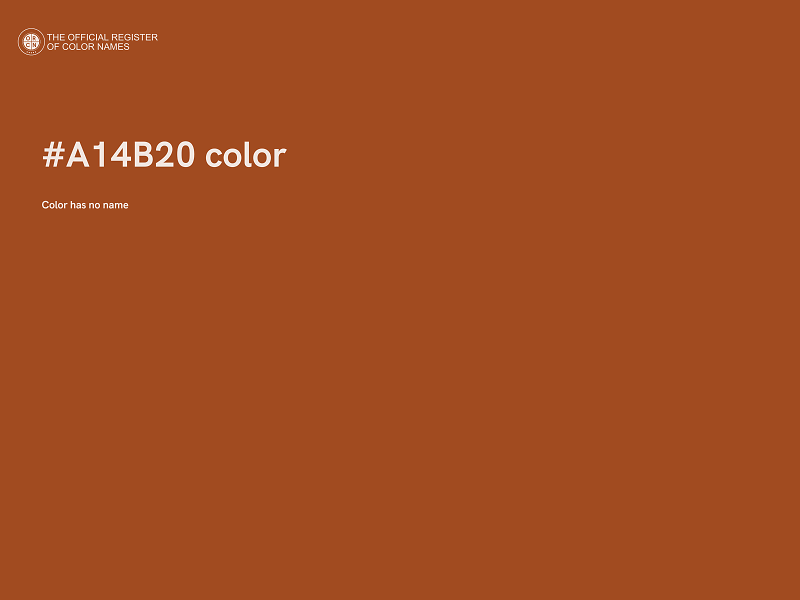 #A14B20 color image