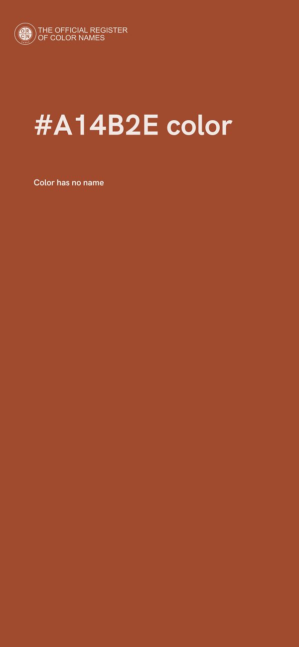 #A14B2E color image