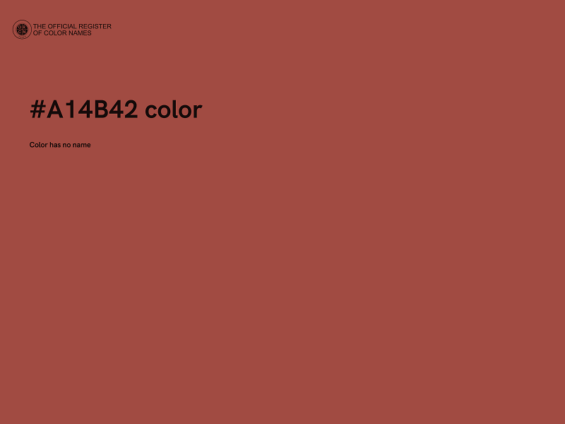 #A14B42 color image