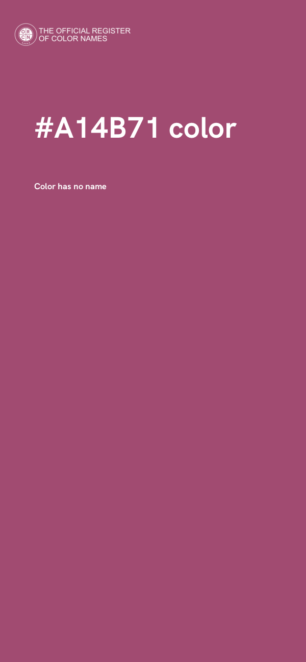 #A14B71 color image