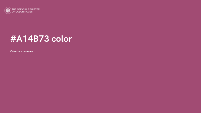#A14B73 color image