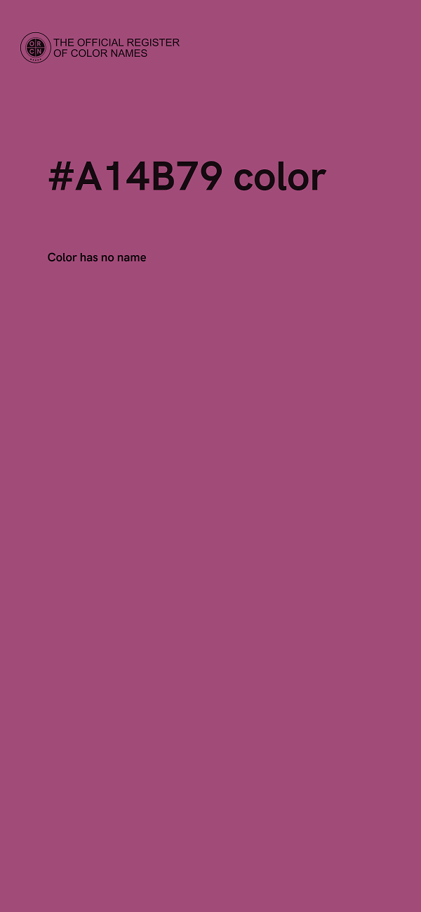 #A14B79 color image