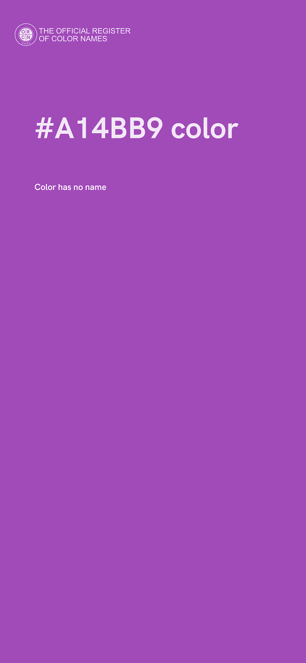 #A14BB9 color image