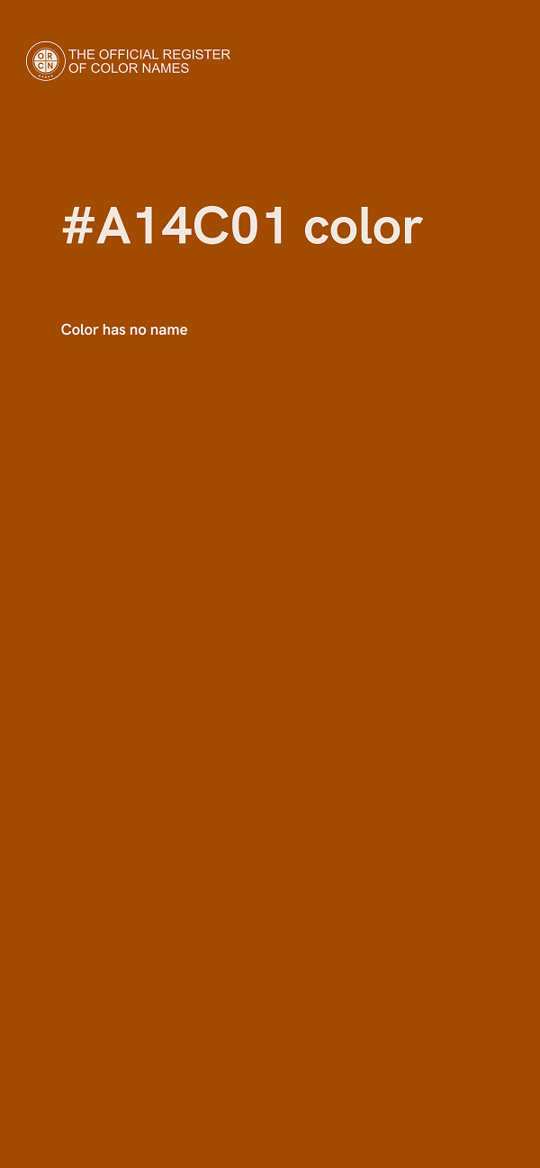 #A14C01 color image