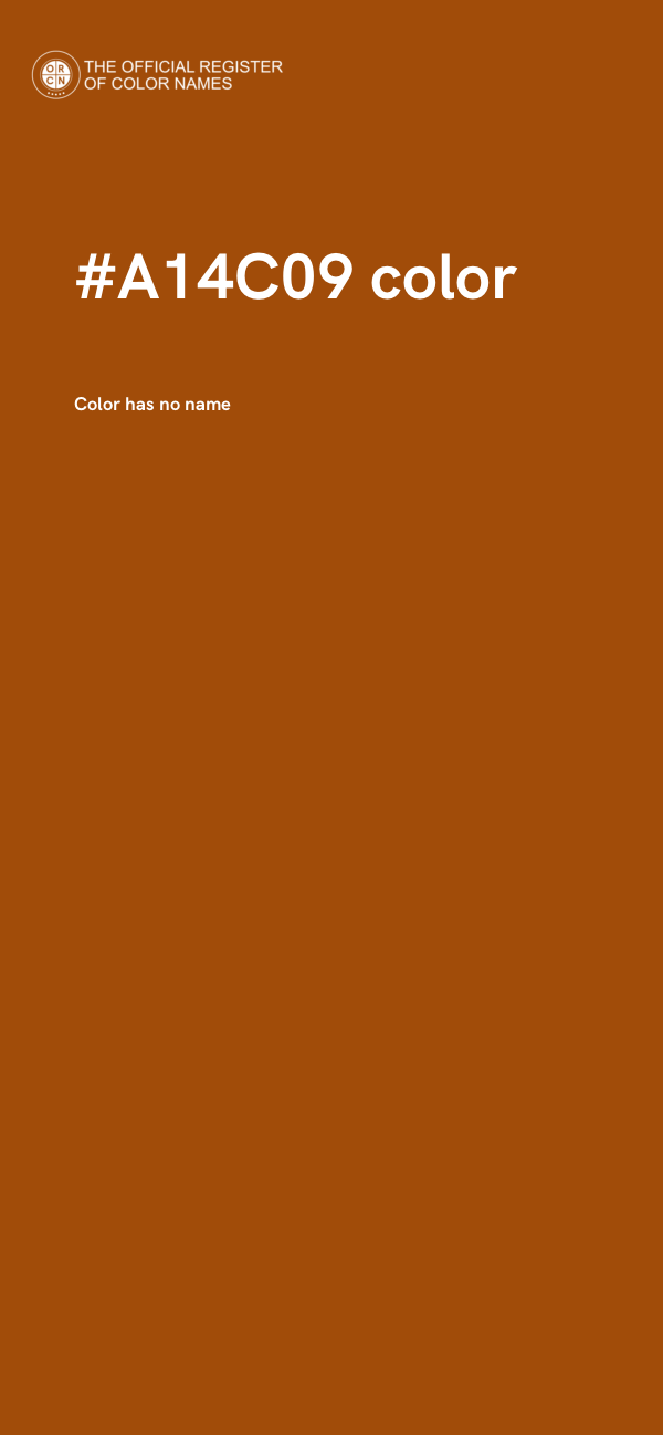 #A14C09 color image