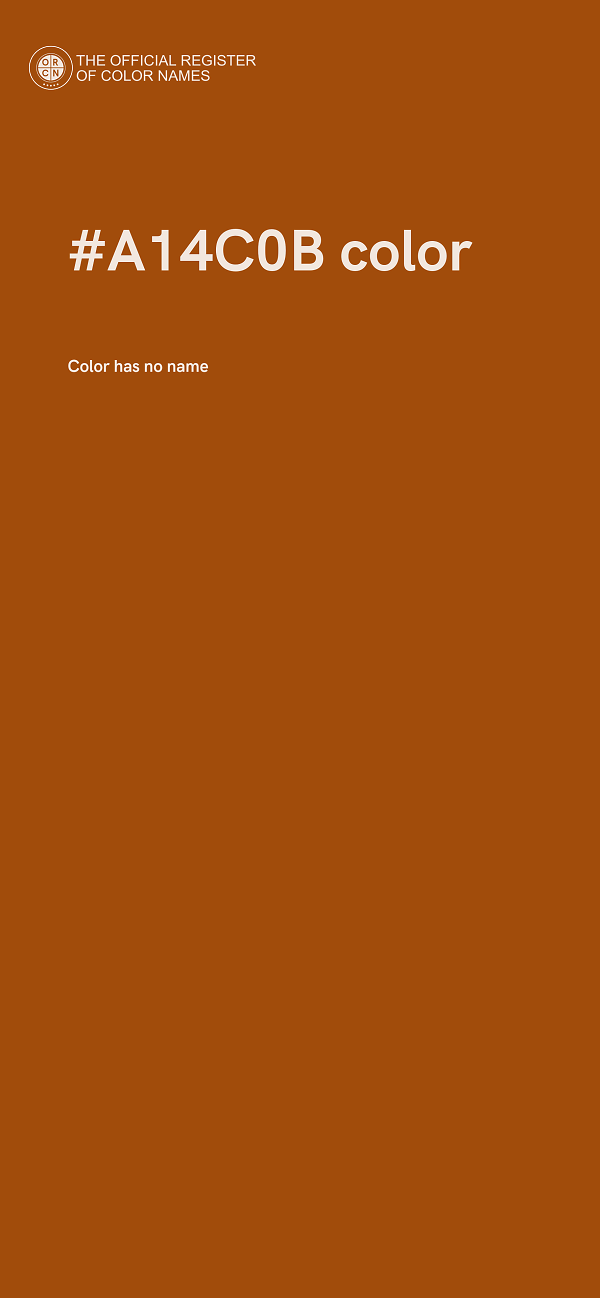 #A14C0B color image