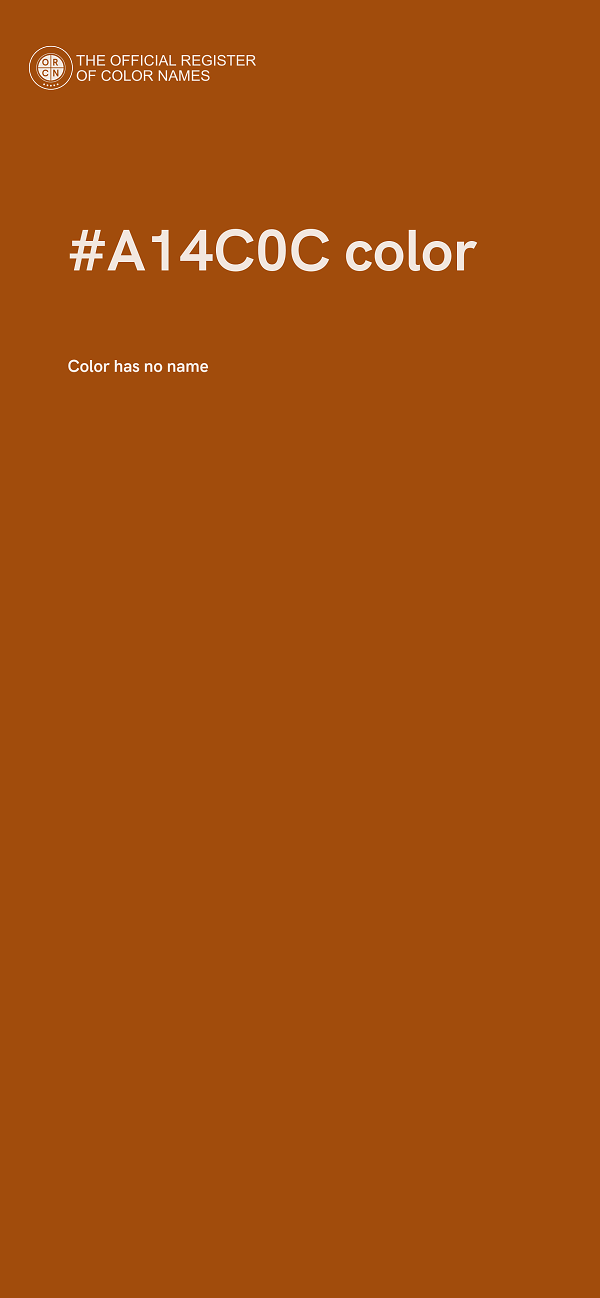 #A14C0C color image
