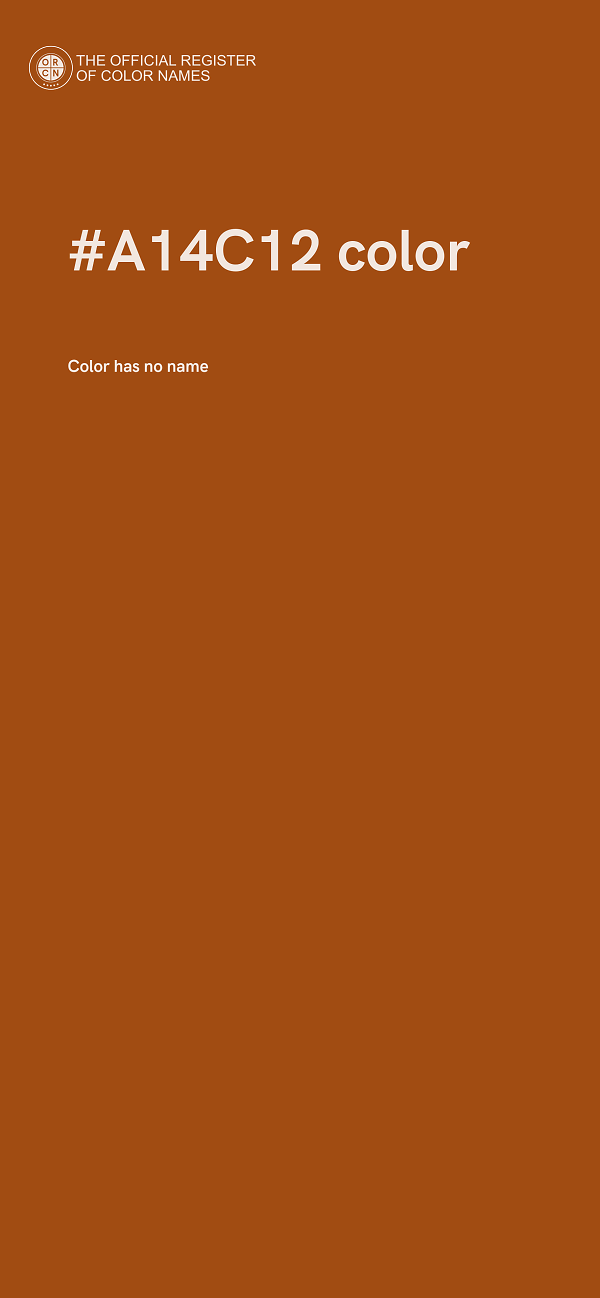 #A14C12 color image