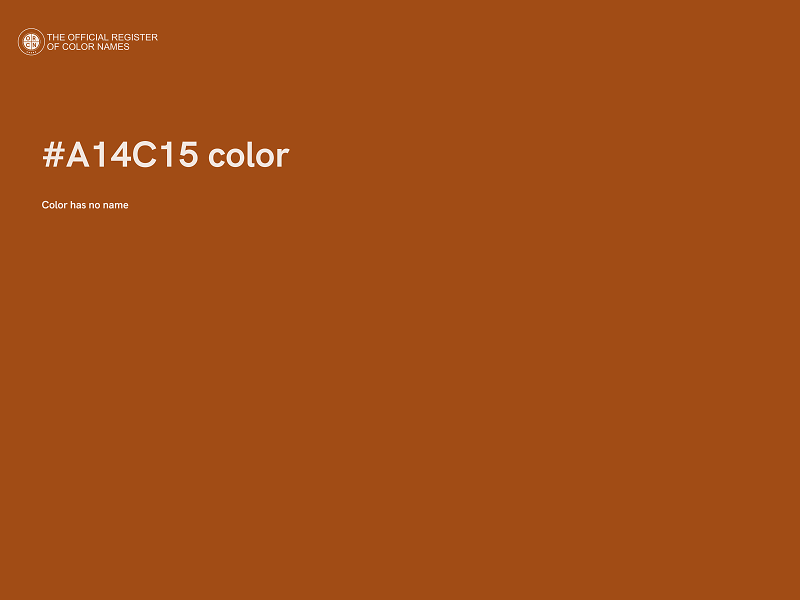 #A14C15 color image