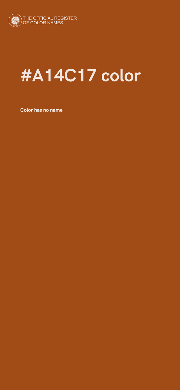 #A14C17 color image