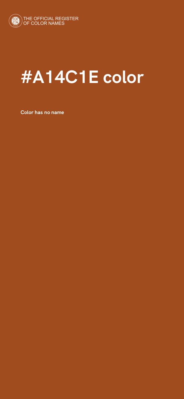 #A14C1E color image