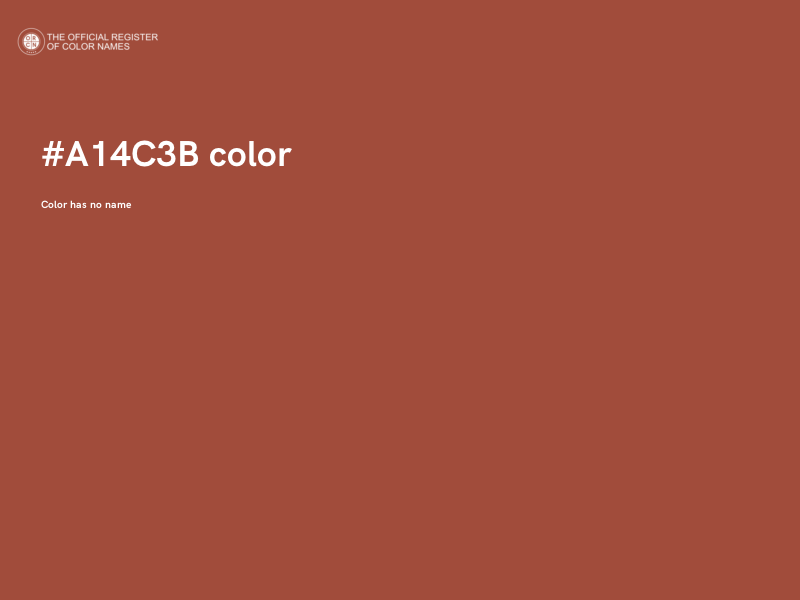 #A14C3B color image