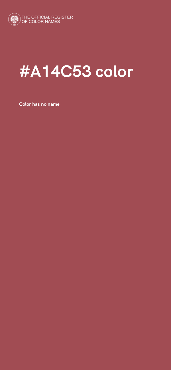 #A14C53 color image