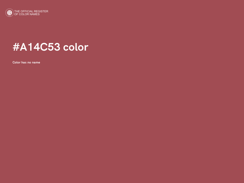 #A14C53 color image