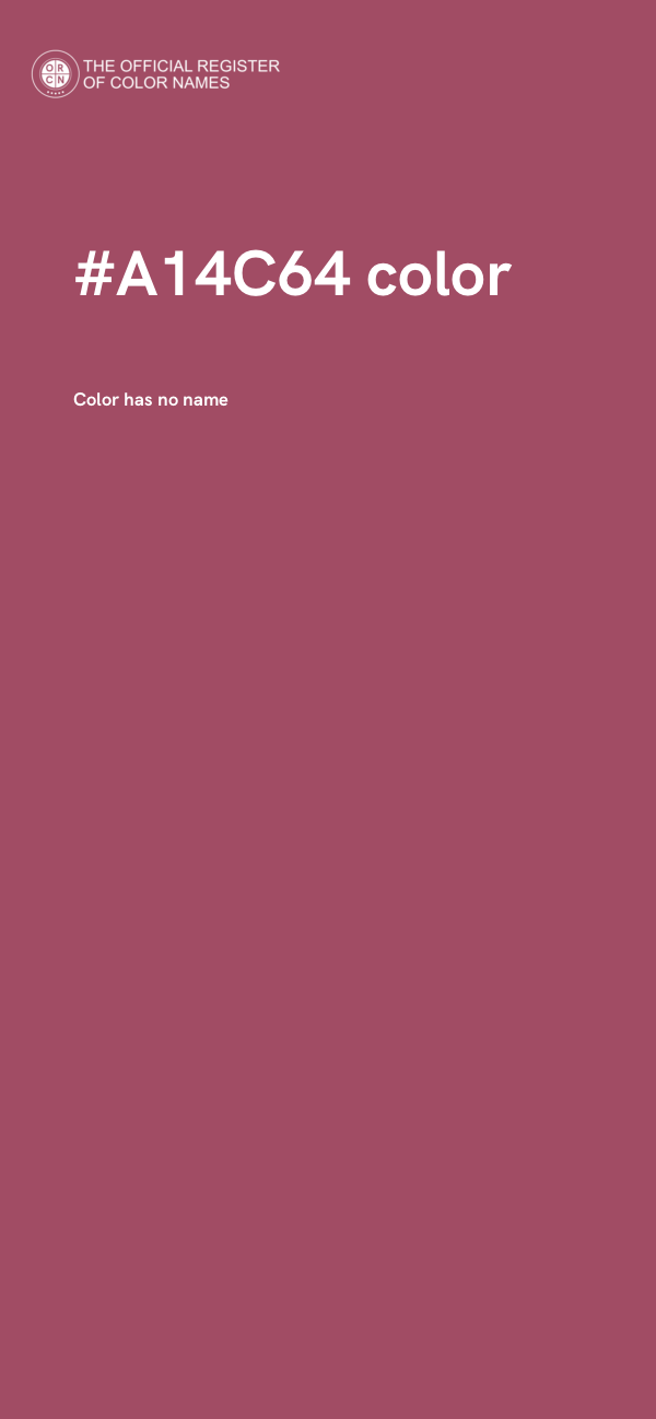 #A14C64 color image