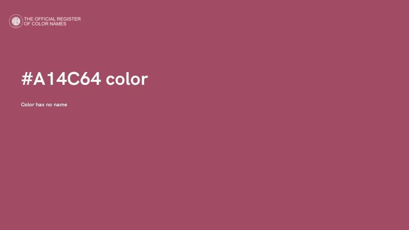 #A14C64 color image