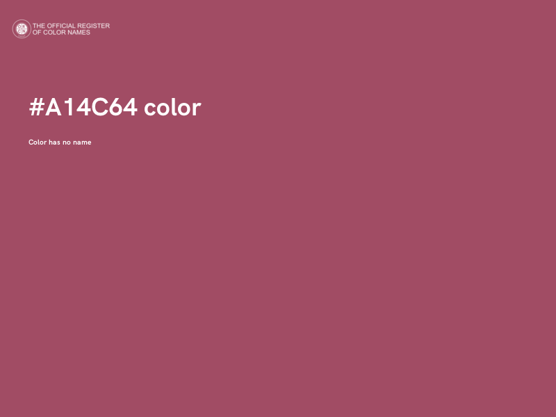 #A14C64 color image