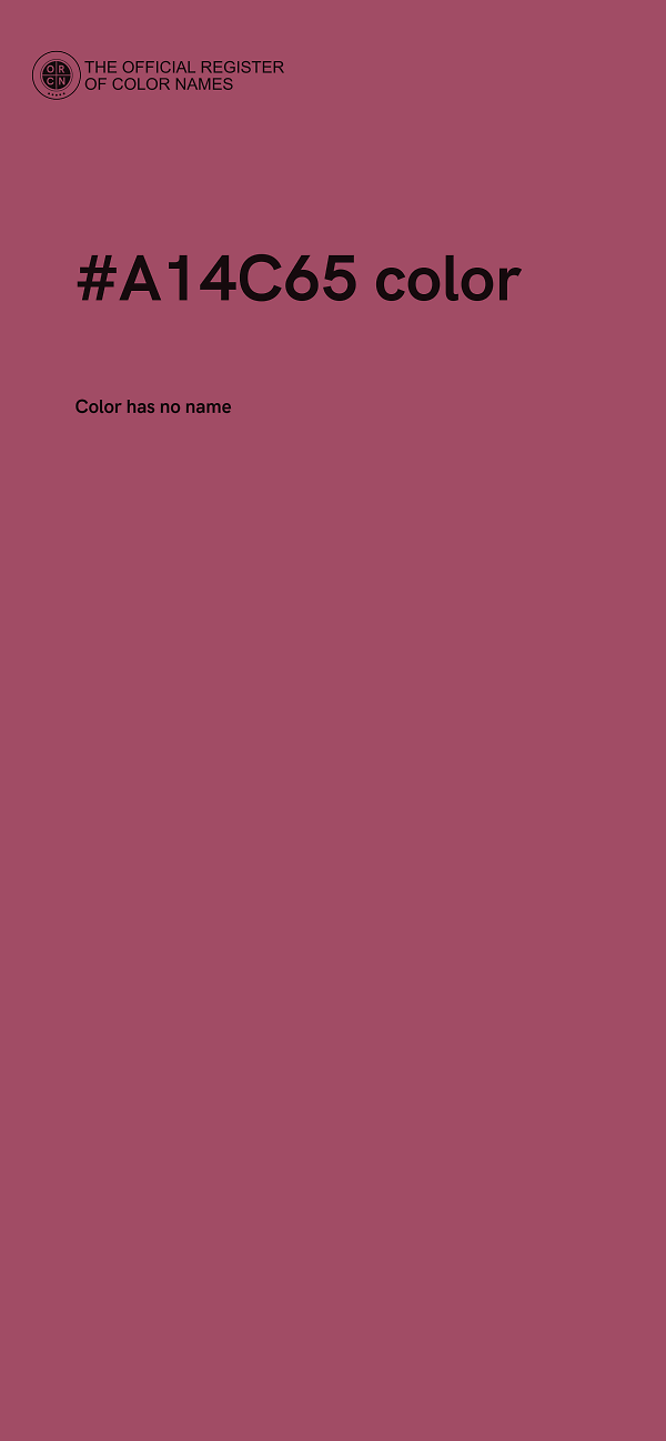 #A14C65 color image