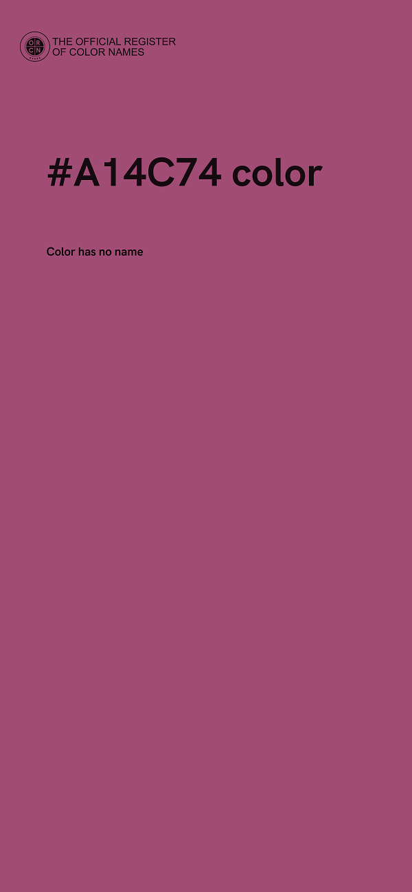 #A14C74 color image