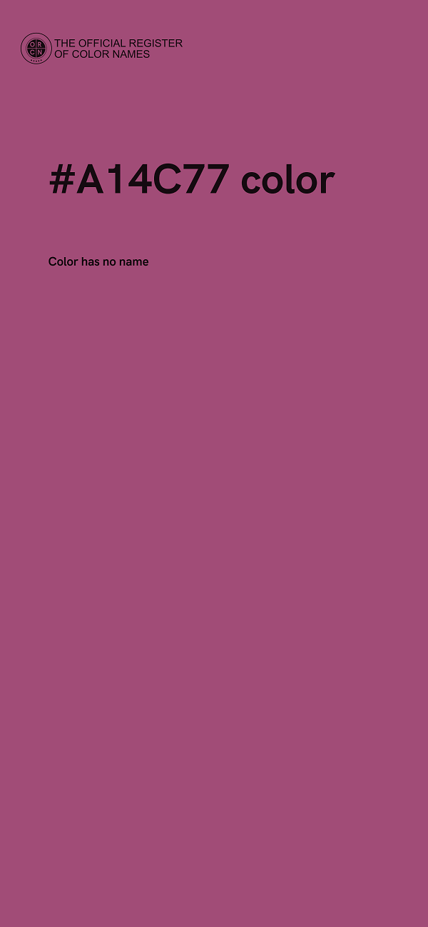 #A14C77 color image