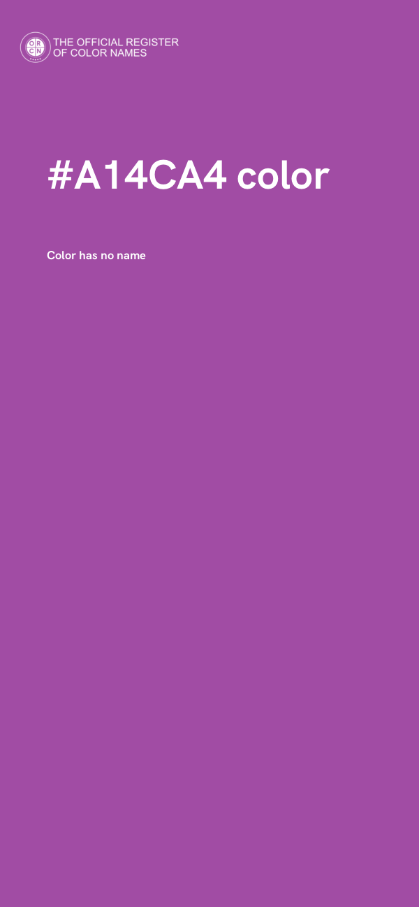 #A14CA4 color image