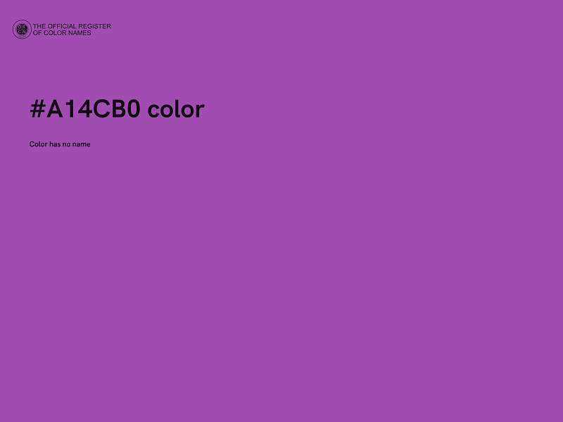 #A14CB0 color image