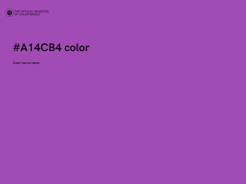 #A14CB4 color image