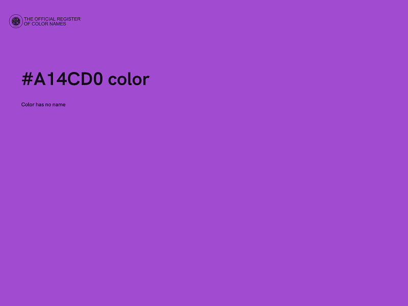 #A14CD0 color image