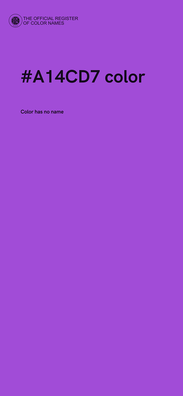 #A14CD7 color image