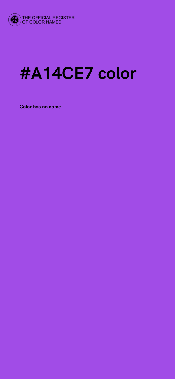 #A14CE7 color image